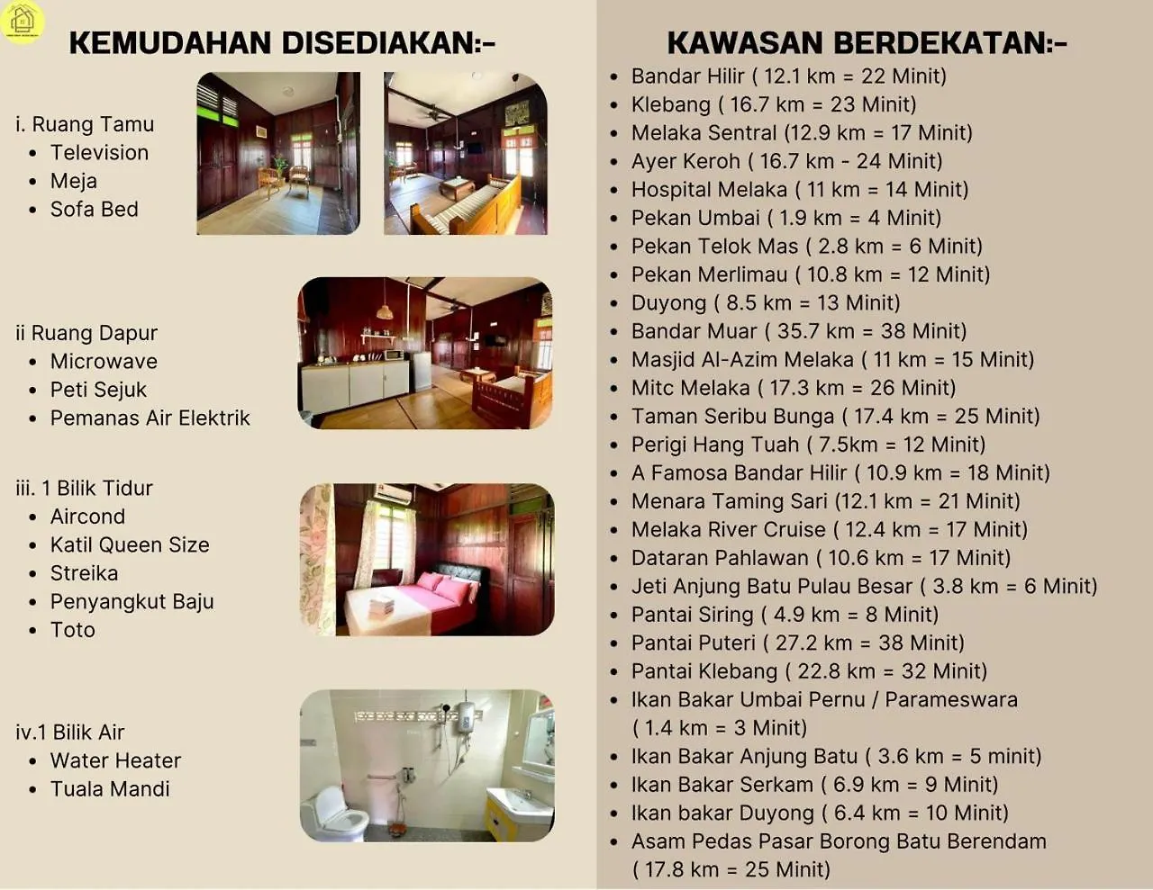 Vakantiehuis Rumah Rehat Anjung Melayu Muslim Malacca Maleisië